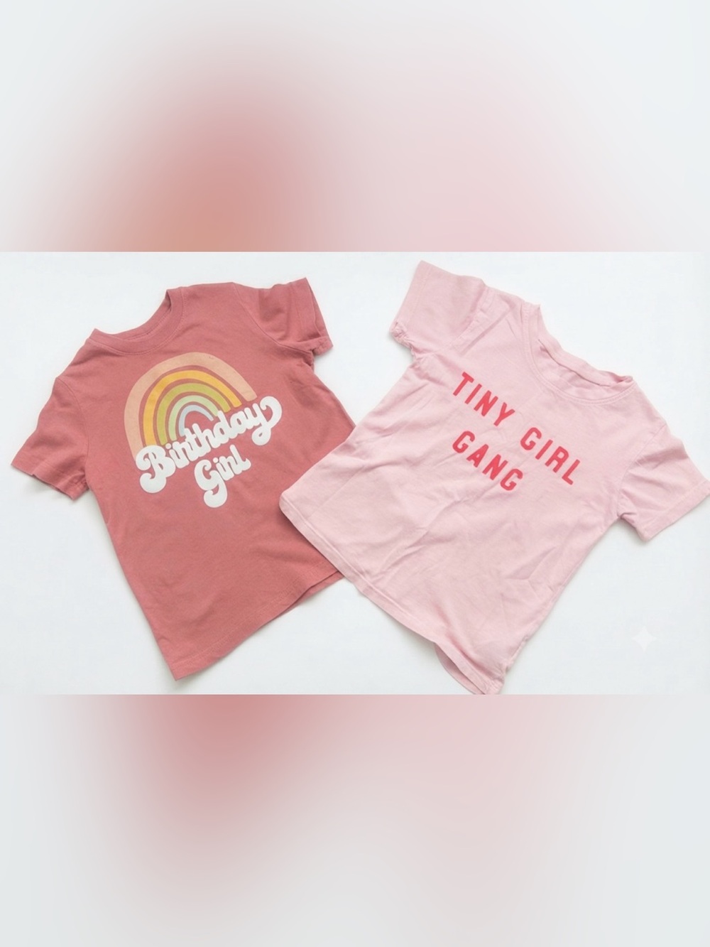 Retro Rainbow Apple and Jean + June girl’s two Shirts.  Size 4T.